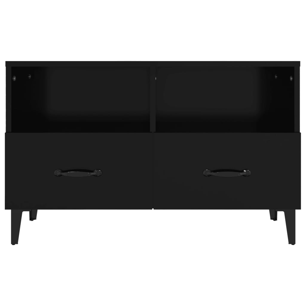 TV Stand in Black 80 x 36 x 50 cm Particleboard