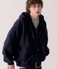 Twn Copper Pigment Crop Zip-Up Hoodie Navy Jyhd3570