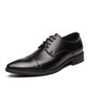 Men's business dress leather shoes spring and autumn three joints British pointed casual men's shoes fashion groom wedding shoes
