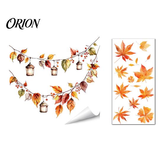 Cute Ghost Pumpkin Decals Autumn Ghost/Gnome Static Glass Sticker, PVC Waterproof Maple Leaves Window Stickers Decal, Removable Cling for Fall Harvest