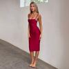 Slim-fit Suspender Dress, Women's Bandage Waist and Thin Spice Girl Style Long Hip Skirt