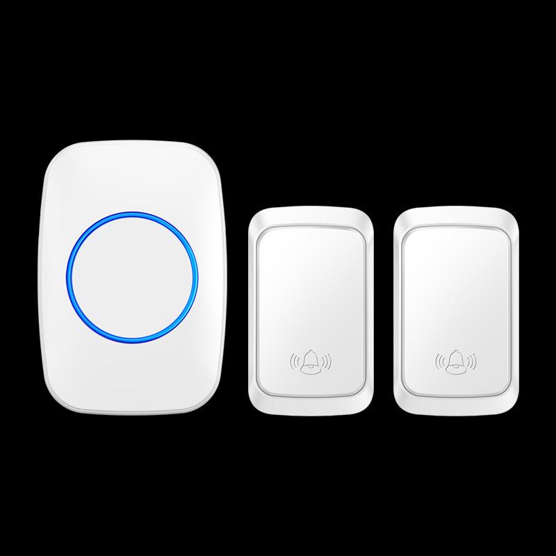 Self-Powered Wireless Doorbell: Battery-Free, No Wiring, Waterproof, Long Range, Smart Remote Control White CN Plug