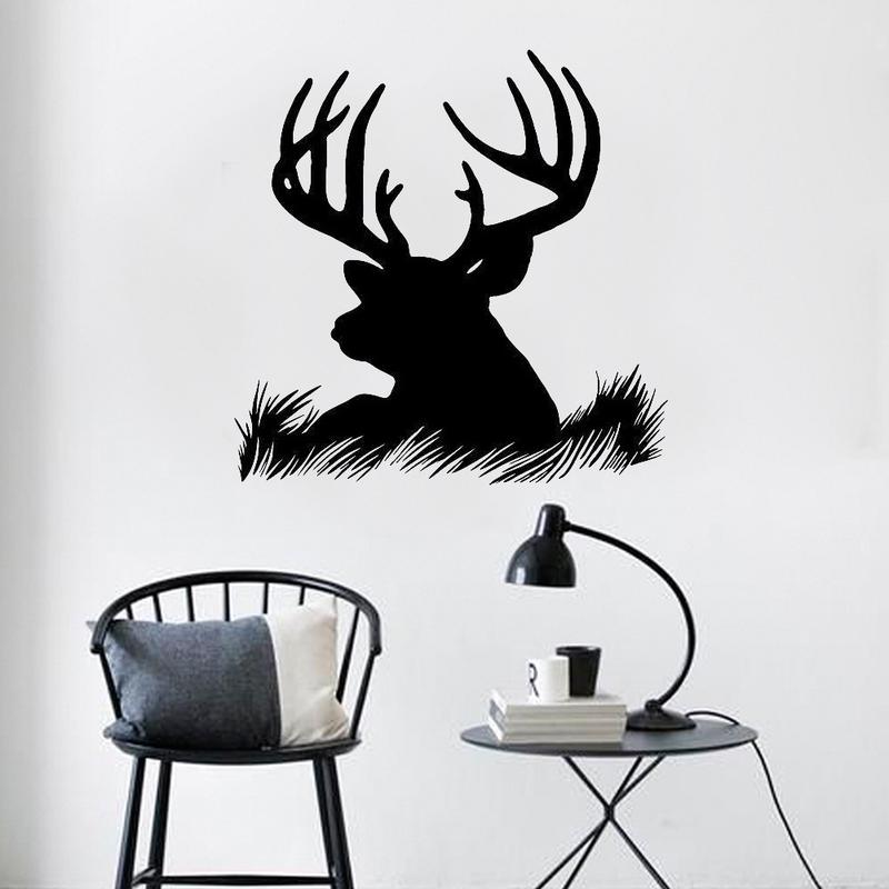 Deer Head Animal Home Removable Waterproof Decorative Stickers