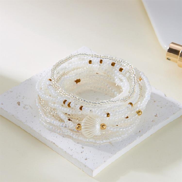 Multilayer Bead Bracelet for Women Adjustable Bohemian Styles Jewelry Portable for Casual or Dresses Occasions
