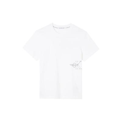SS22 Letter Print Crew Neck T-Shirt Men Tops White J30J320193YAF