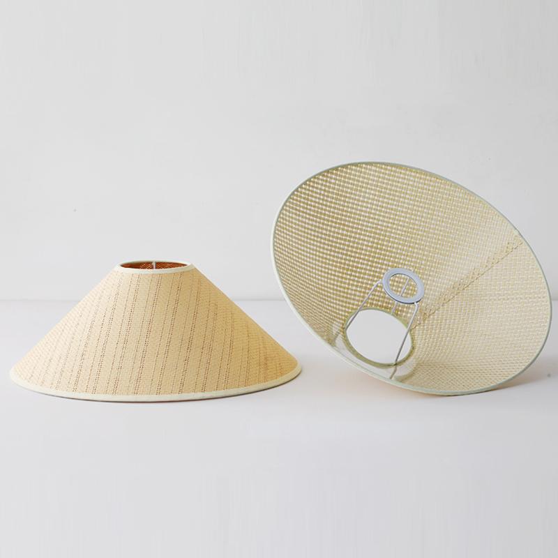Vintage Rattan Woven Lampshade - Handmade Boho Table & Floor Lamp Shade for Hotel/Home Decor (E27 Bulb Base)