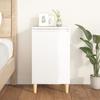 VidaXL Bedside table high gloss white 40x35x70 cm engineered wood 819632
