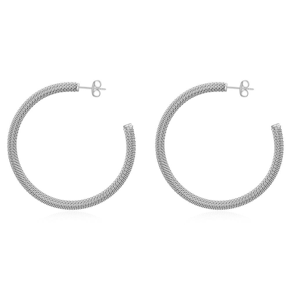 18K Gold Retro Stainless Steel Open Stud Earrings for Women