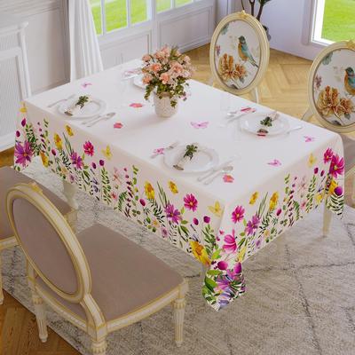 Vandtæt Bordskåner med Blomstermønster til Foråret Køkken Spisebord Dekoration Vaskbart Borddække Udendørs Picnic Fest Bryllupsdekoration