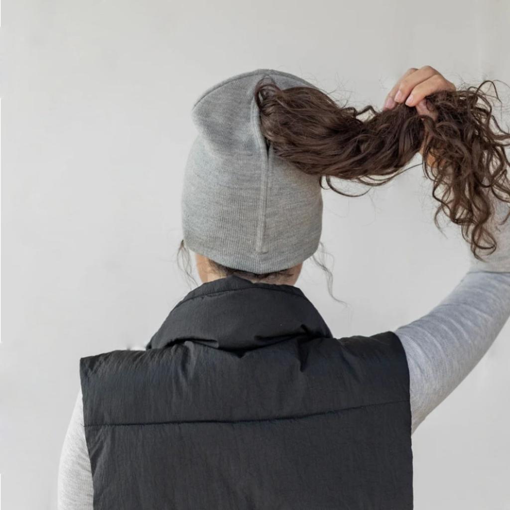 Magnetic Opening Ponytail Knitted Hat
