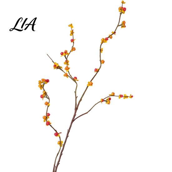 Thanksgiving Table Centerpiece Decor Long Artificial Bittersweet Branches, Fall Berry Stems for Vase, Faux Plants Silk Floral Branches Centerpiece,