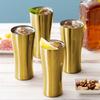 Atlas Insulated Stainless Steel Set of Vacuum Perfect for and Highballs Tumblers, 420ml, 4, Lightweight, Gold, Insulated, Alcohol, Beer,