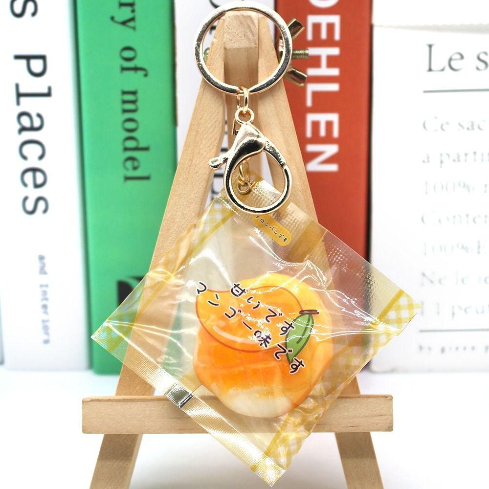 Novelty Pineapple Bread Keychain Squeeze Slow Rebound Pinch Pendant Children Gift