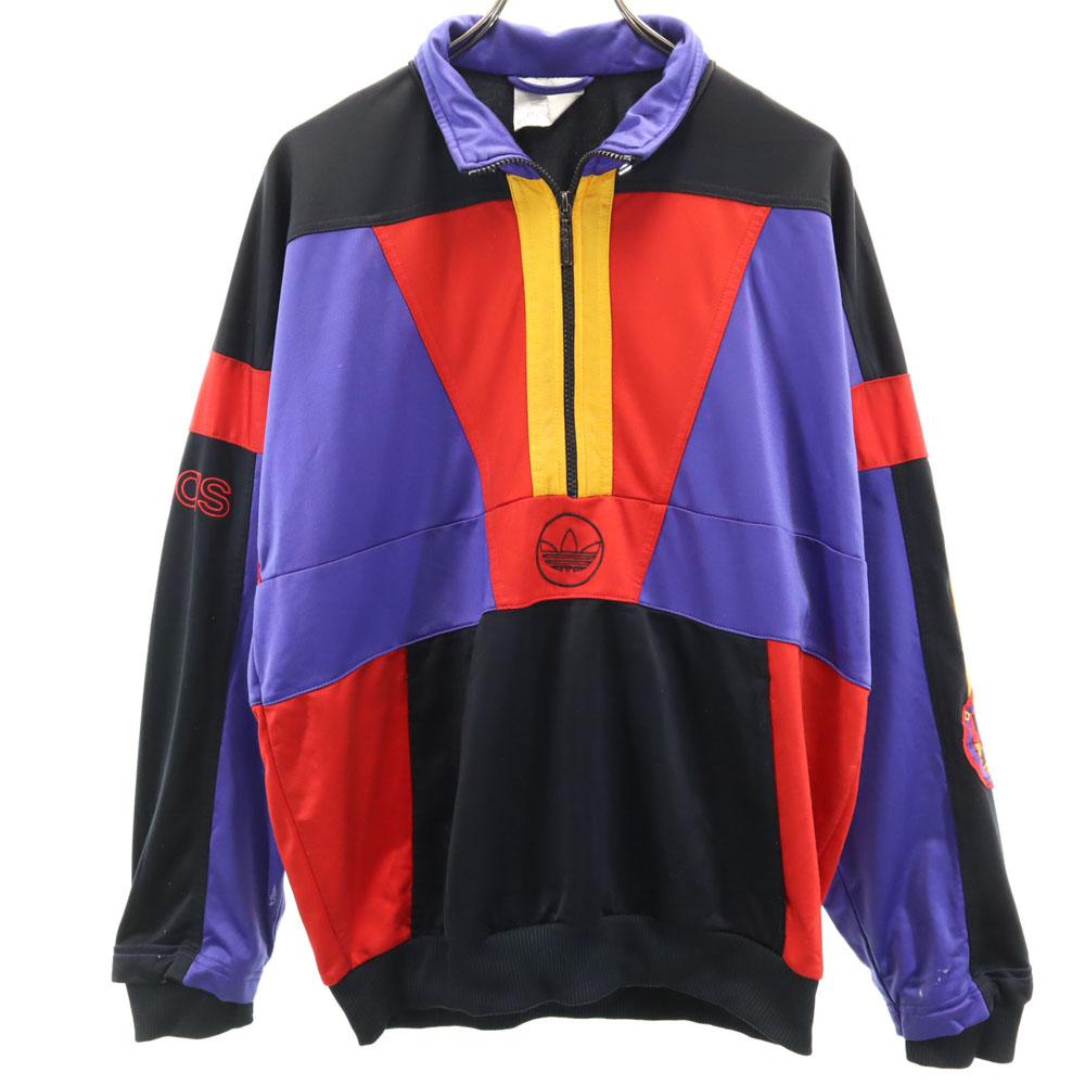 adidas 80s Vintage International Flag Tag, Multicolor Trefoil logo Track jacket Men's Used