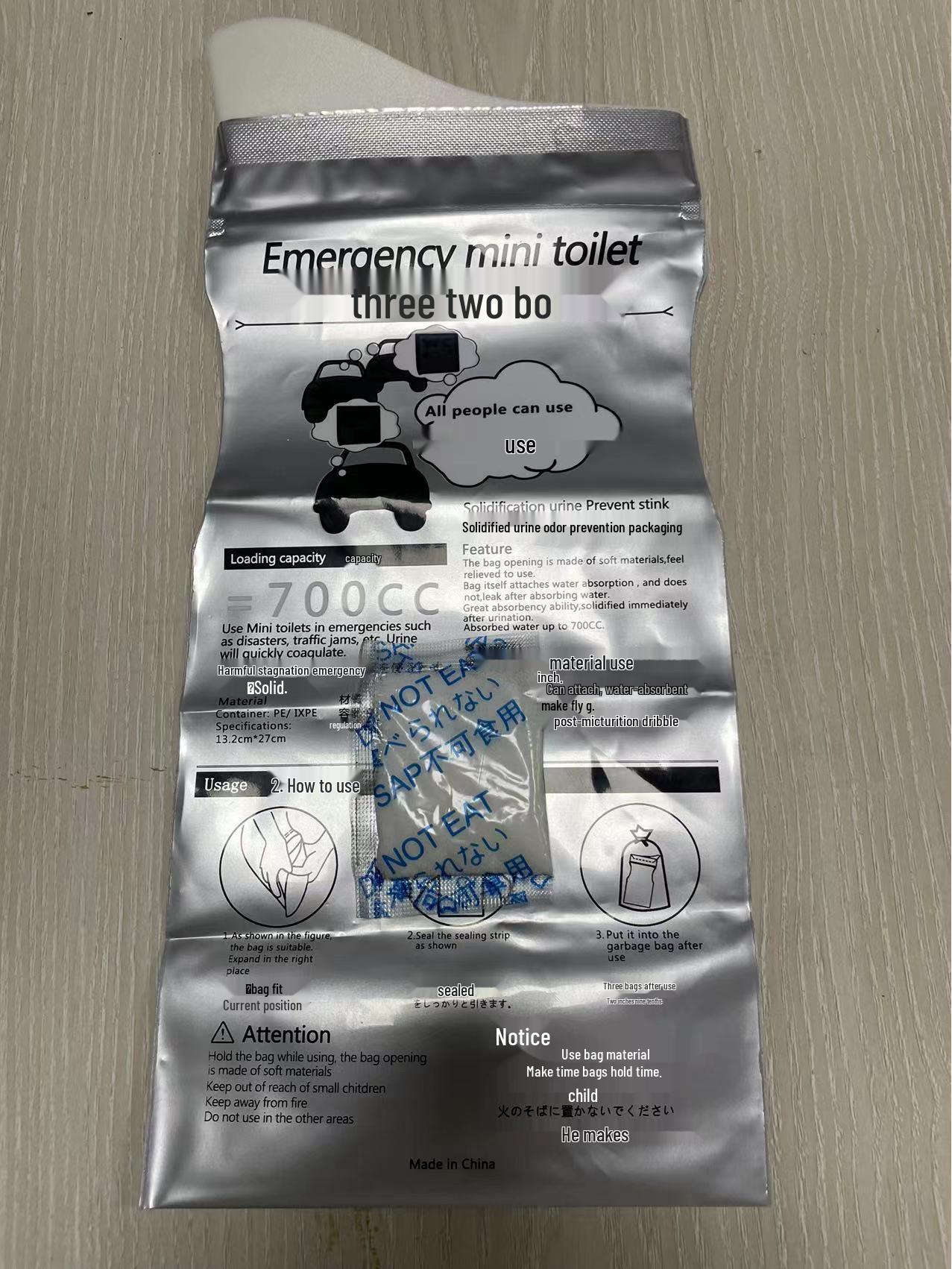 

Portable Emergency Urinal Bag