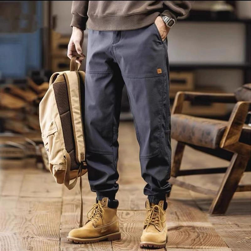 

American Retro Overalls Men Autumn Winter Loose Harem Leggings Versatile Casual Fashion Trousers M сірий колір