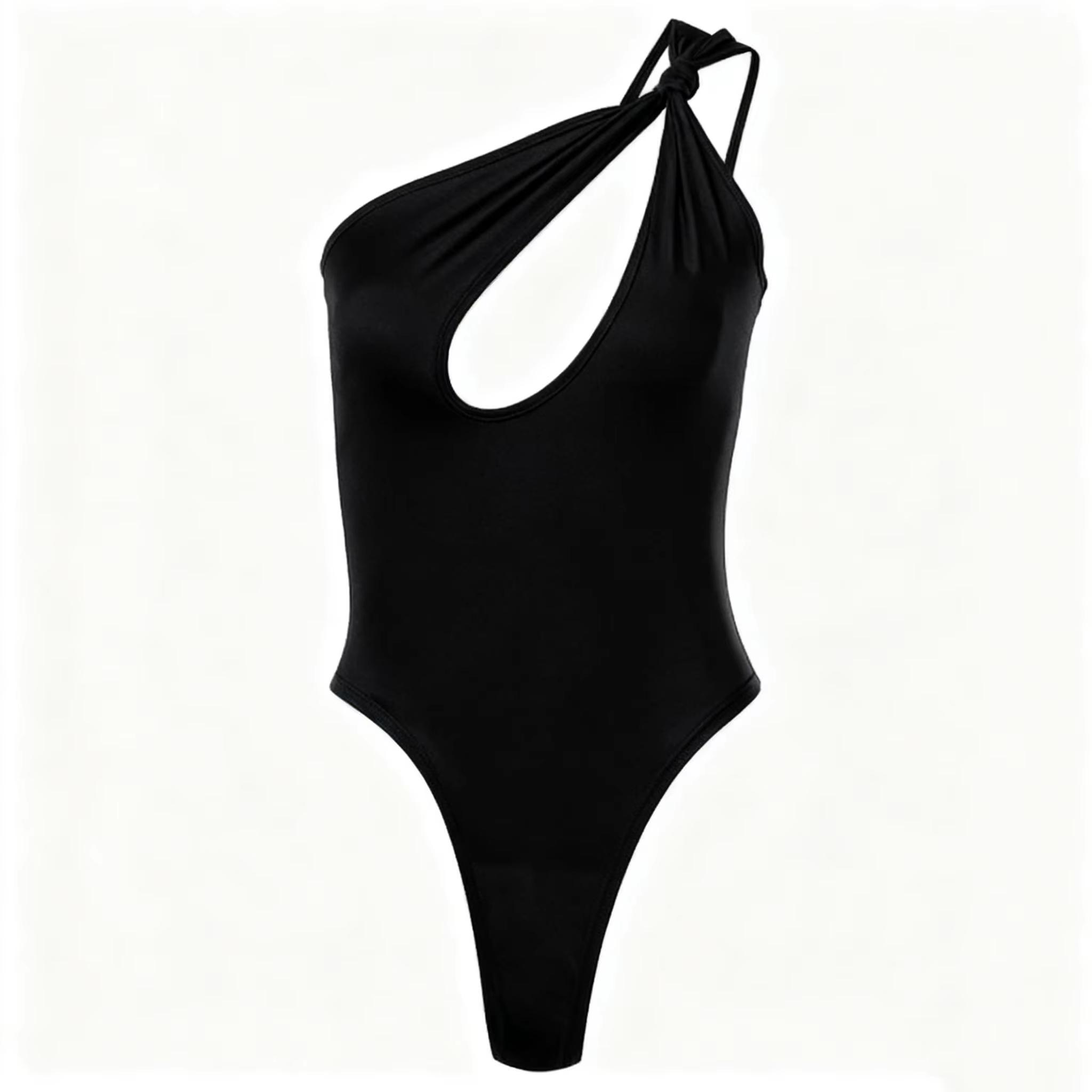 

Европейский и американский летний модный и сексуальный комбинезон с открытым плечом, вырезами и облегающего кроя S