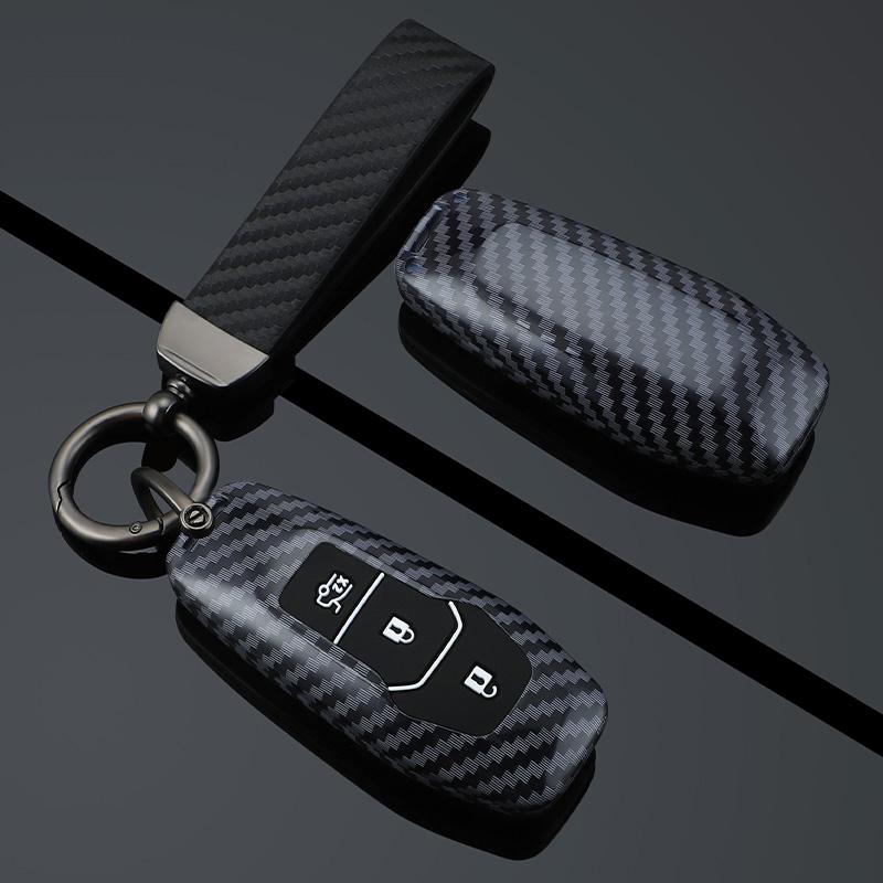 Abs Carbon Fiber For Ford Focus 3 4 St Mondeo 5 Mk5 Mustang F-150 Explorer Edge Fiesta Kuga Mk3 4 Abs Car Key Case Cover Keychai