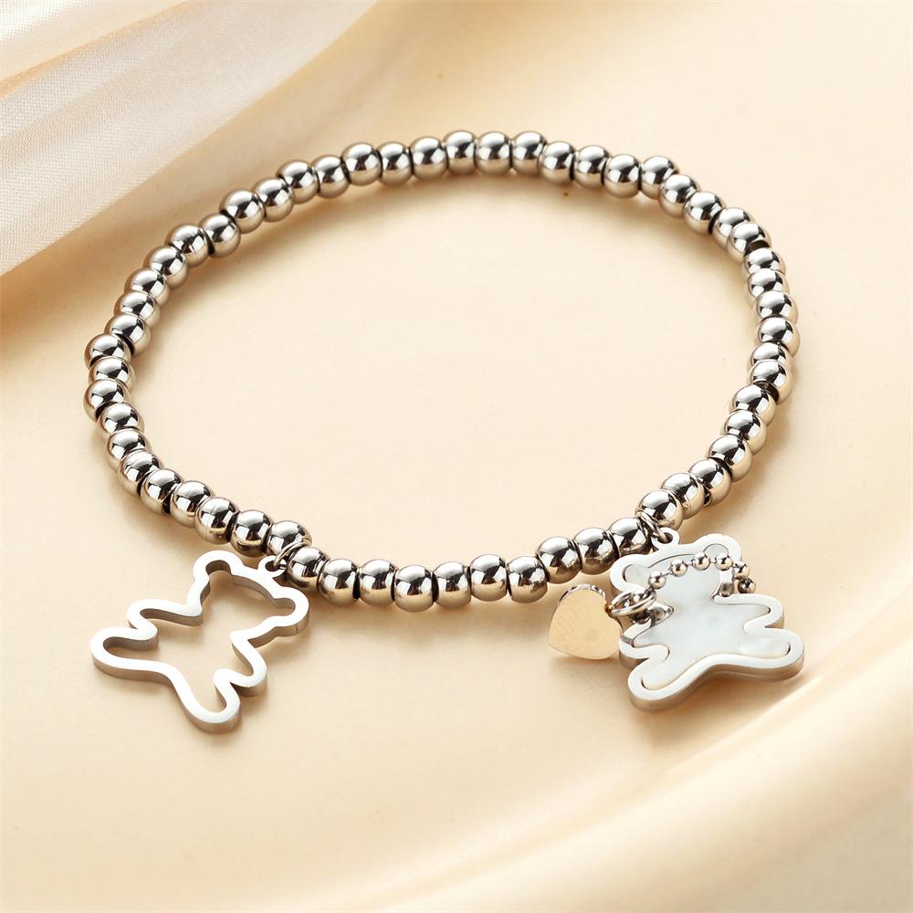 Korean Titanium Steel Four-Leaf Clover Bracelet - Women's Fashion, Versatile & Non-Fading Jewelry
