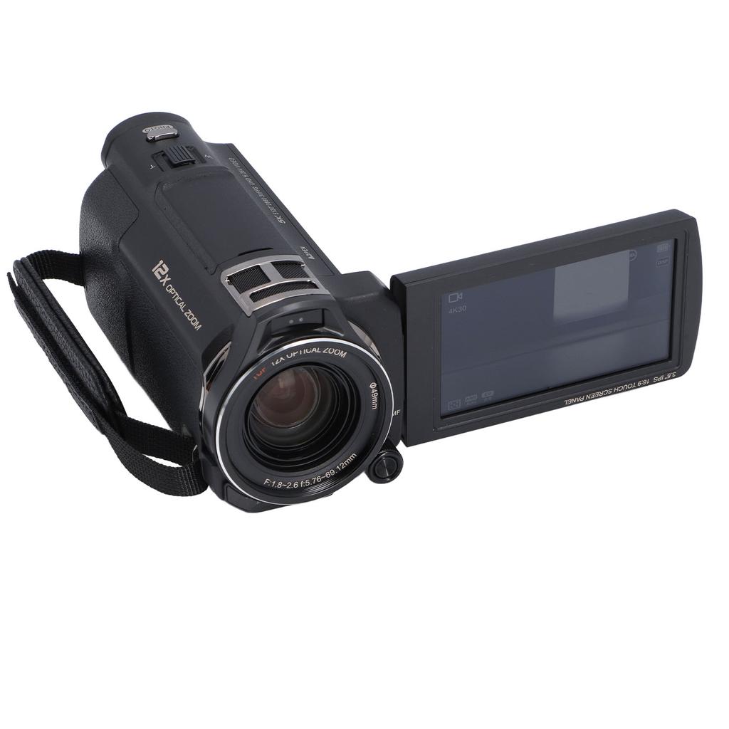 5K 30FPS Video Camera Camcorder 12X Optical Zoom 3.5inch Rotatable Touchscreen WDR Antishake Digital Video Camera DV