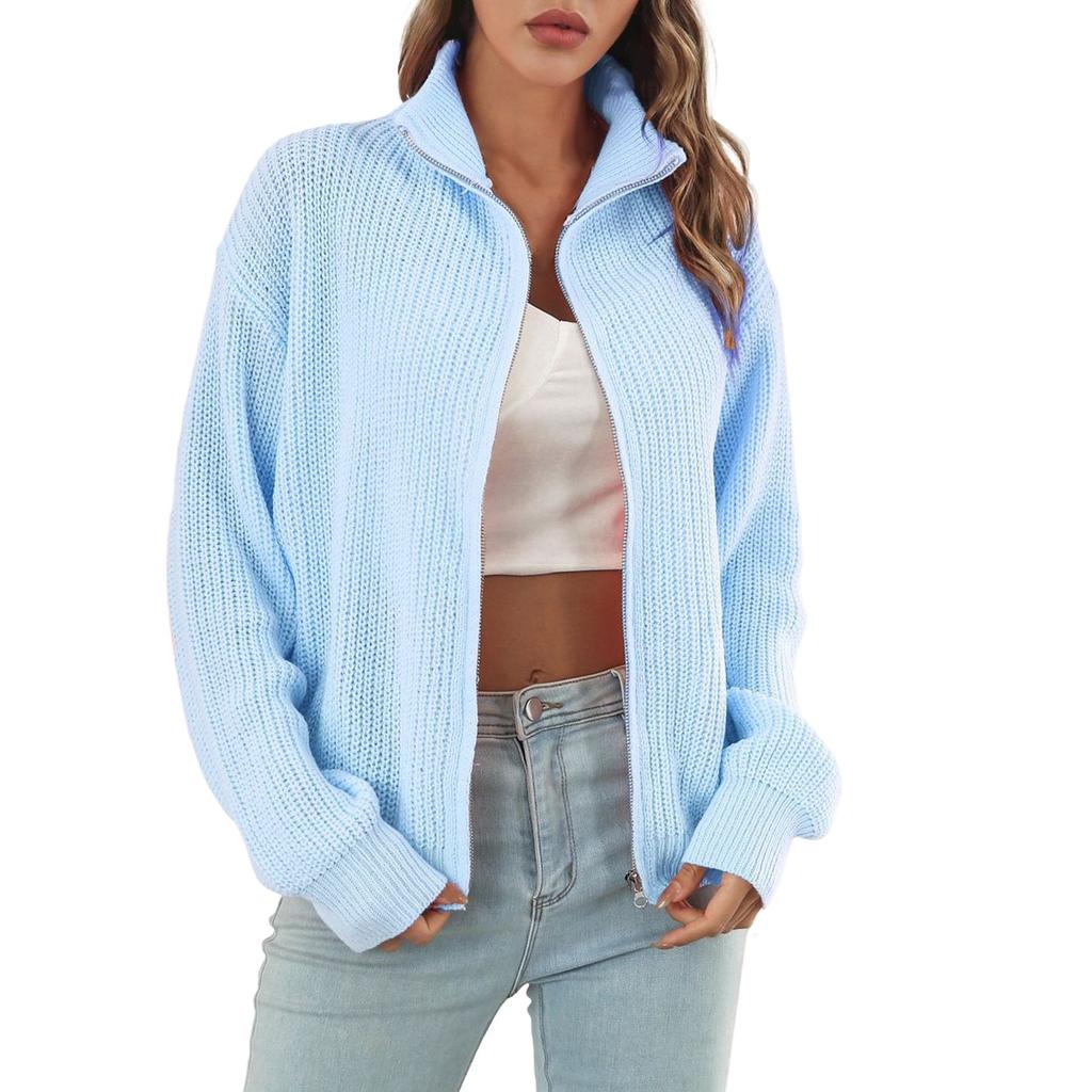 Women's Casual Fashion Comfortable Cardigan Long Sleeve Street Trend Knitted Sweater