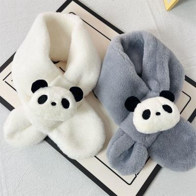 Winter Cute Panda  Cartoon Kids Thickened  Warmer Cross Scarf