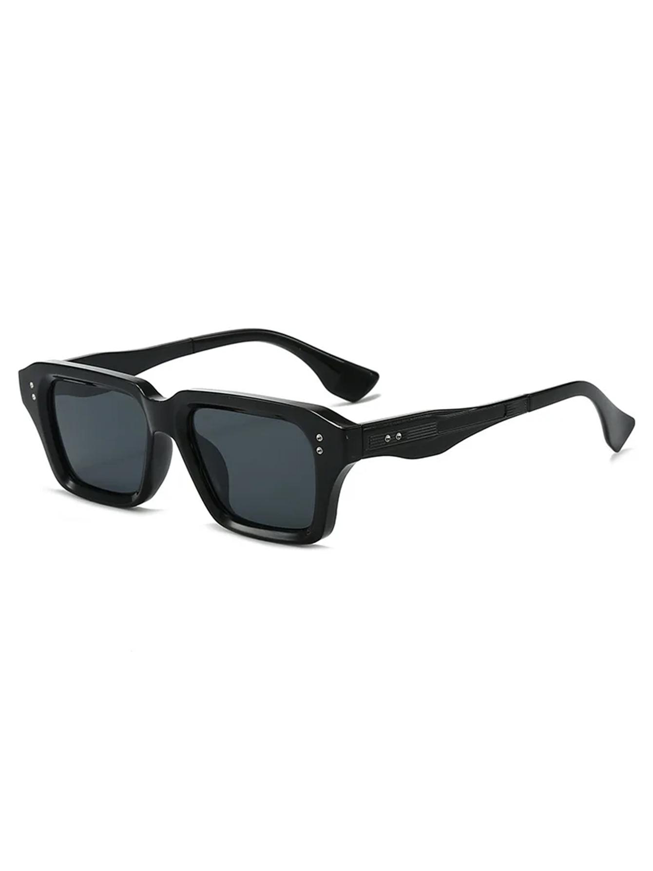 

1Pc Luxury Retro Rivet Decoration Square Frame Sunglasses for Women Fashion Designer Shadow Summer Travel Driving Glasses Uv400