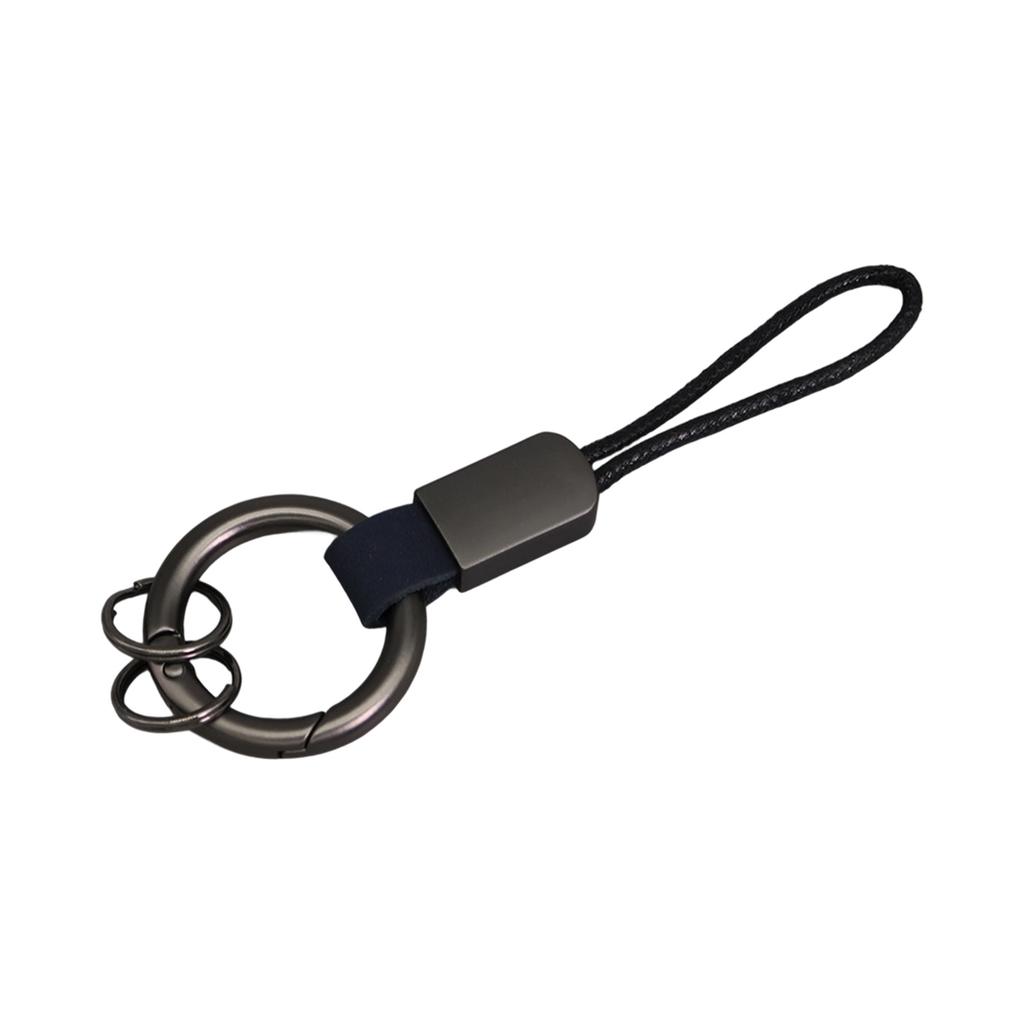 Simulated Leather Keychain With Finger Ring And Adjustable Wrist Strap Trendy Key Holder For Car Keys Organization