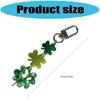 Four Leaf Clovers Charm Glittering Green Key Ring Lightweight Acrylic Designs Unisex Daily Use Accessory Gift