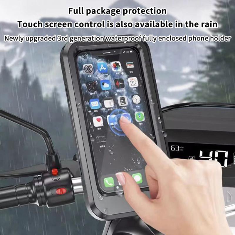 Waterproof Motorcycle Bike Mobile Phone Holder Support Universal Bicycle 360° Swivel Adjustable Gps Motorcycle Cellphone Holder