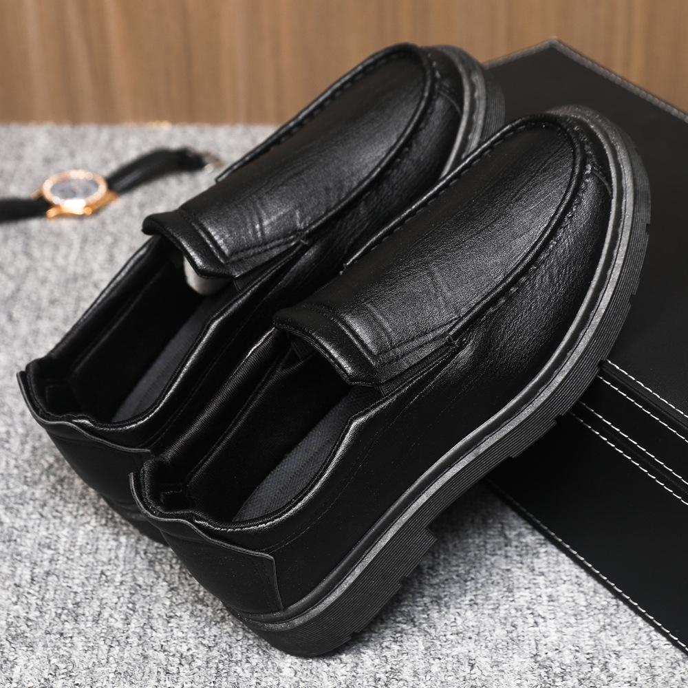 Leather shoes, new soft-soled and soft-sided casual shoes, simple big scalp shoes, sources