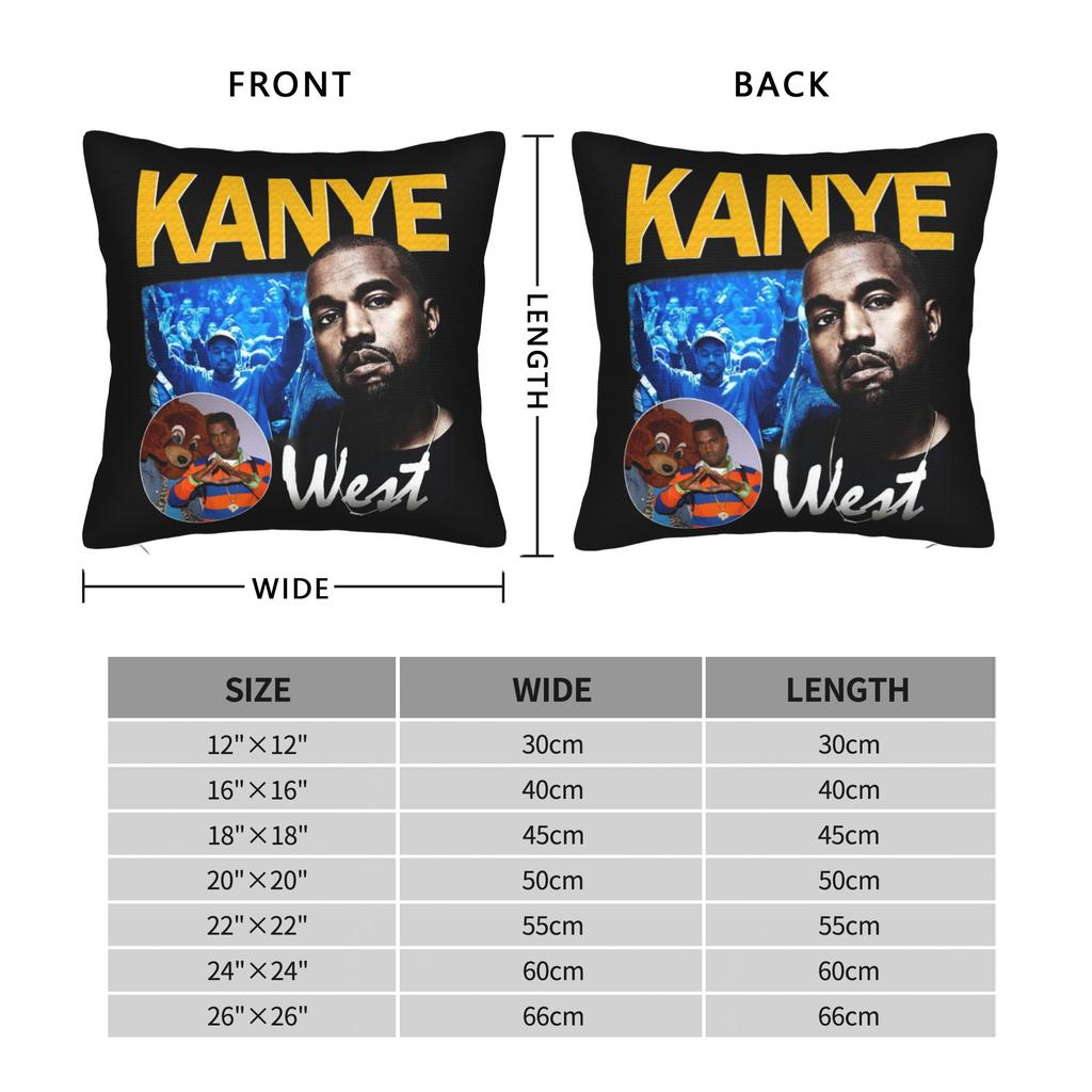 Kanye West Pillowcase Printed Polyester Cushion Cover Decorations Throw Pillow Case Cover Home 40X40Cm