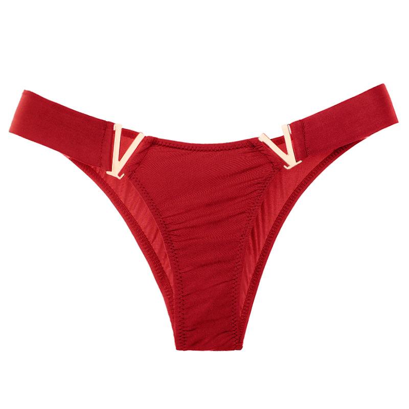 Frauen Sexy Höschen Sommer Seide G-String Mode V Wort 6 Farbe Unterwäsche Nahtlose Atmungsaktive Thongs Damen Dessous Dessous