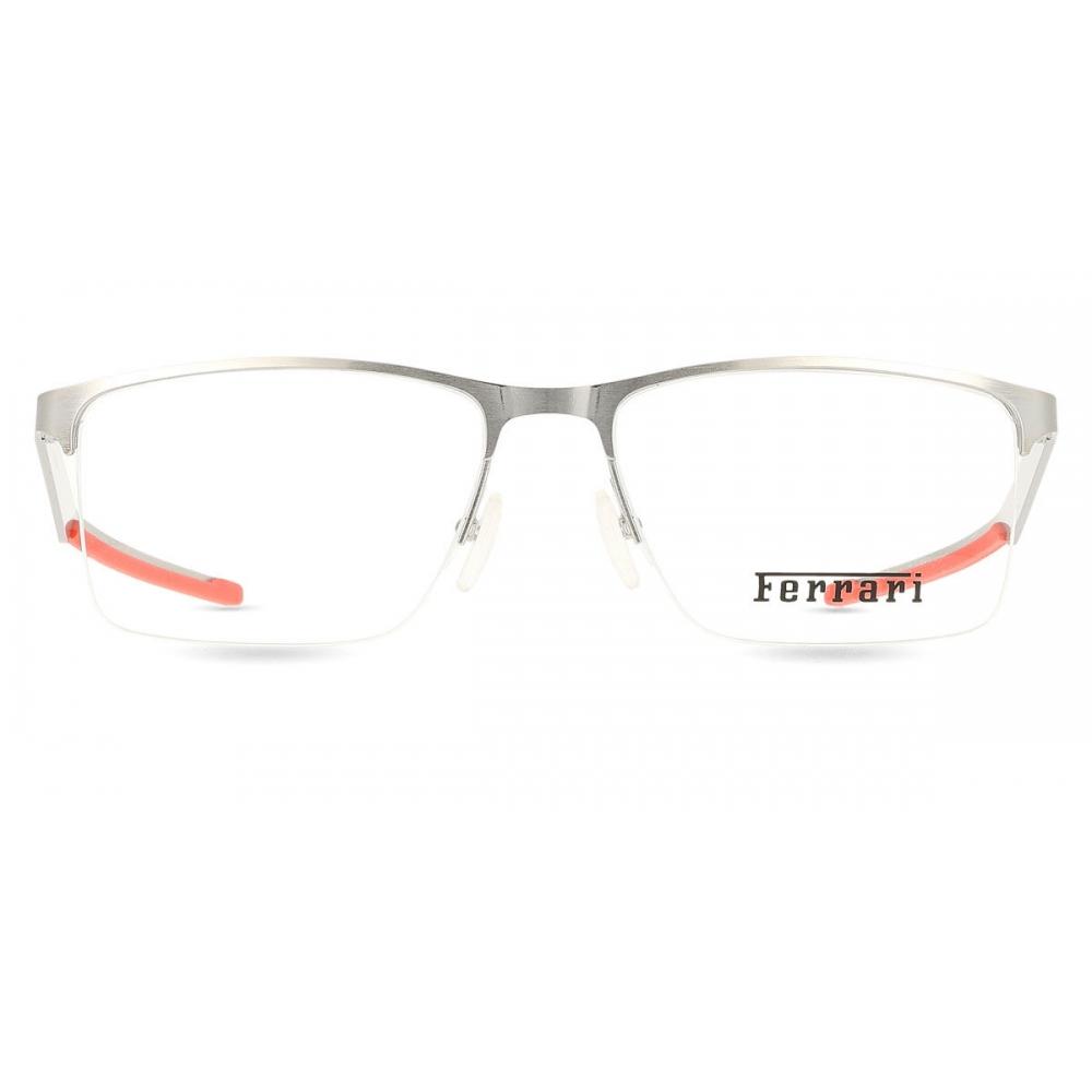 Ferrari Scuderia Eyeglasses Men Fz7003 107 Brushed Silver/57-17-145