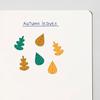APLI Kids 19472 - Gommettes feuilles d'arbres d'automne - 2 formes de feuilles - 6 feuilles de gommettes - Couleurs: Vert, orange
