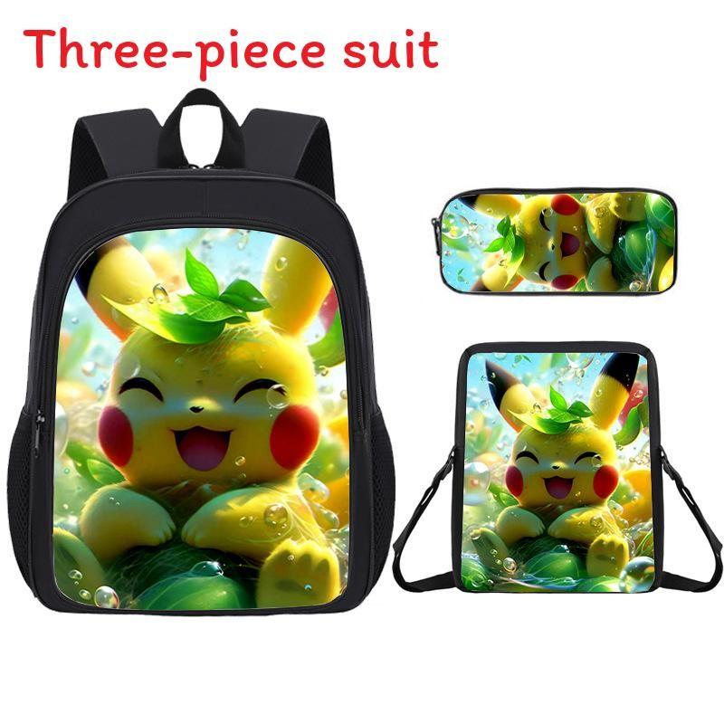 Pokemon Pikachu Childrens School Backpack With Lightweight Oxford Fabric For Elementary Students
