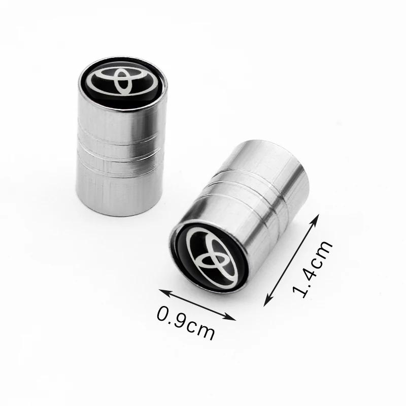 4Pcs/Set Metal Car Wheel Tire Air Valve Core Caps Auto Accessories For Toyota Corolla Chr rav4 prius Yaris Hilux auris avensis