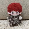 1 set Uniform 10cm Cotton Doll Clothes Plaid Overall Doll Dress Up Set  Children's Gift