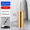 Elegante Set Portascopa per WC in Acciaio Finitura Oro con Portascopa Caratterizzato da Design Antiruggine per Bagni di Lusso