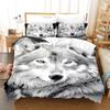 Wolf Cute Animal Bedding Set 3D Kids Adult Luxury Gift Duvet Cover Set Soft Comforter Set Single Full King Twin Size Quilt Cover