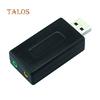 Portable External 3D USB 2.0 Sound Card Virtual 7.1 Channel Stereo Audio Adapter Jack Stereo Headset
