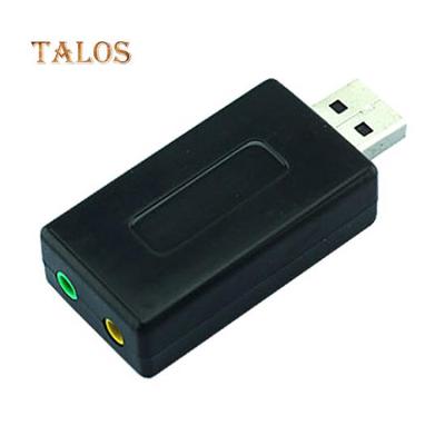 Tragbare Externe 3D USB 2.0 Soundkarte Virtueller 7.1 Kanal Stereo Audio Adapter Klinke Stereo Headset
