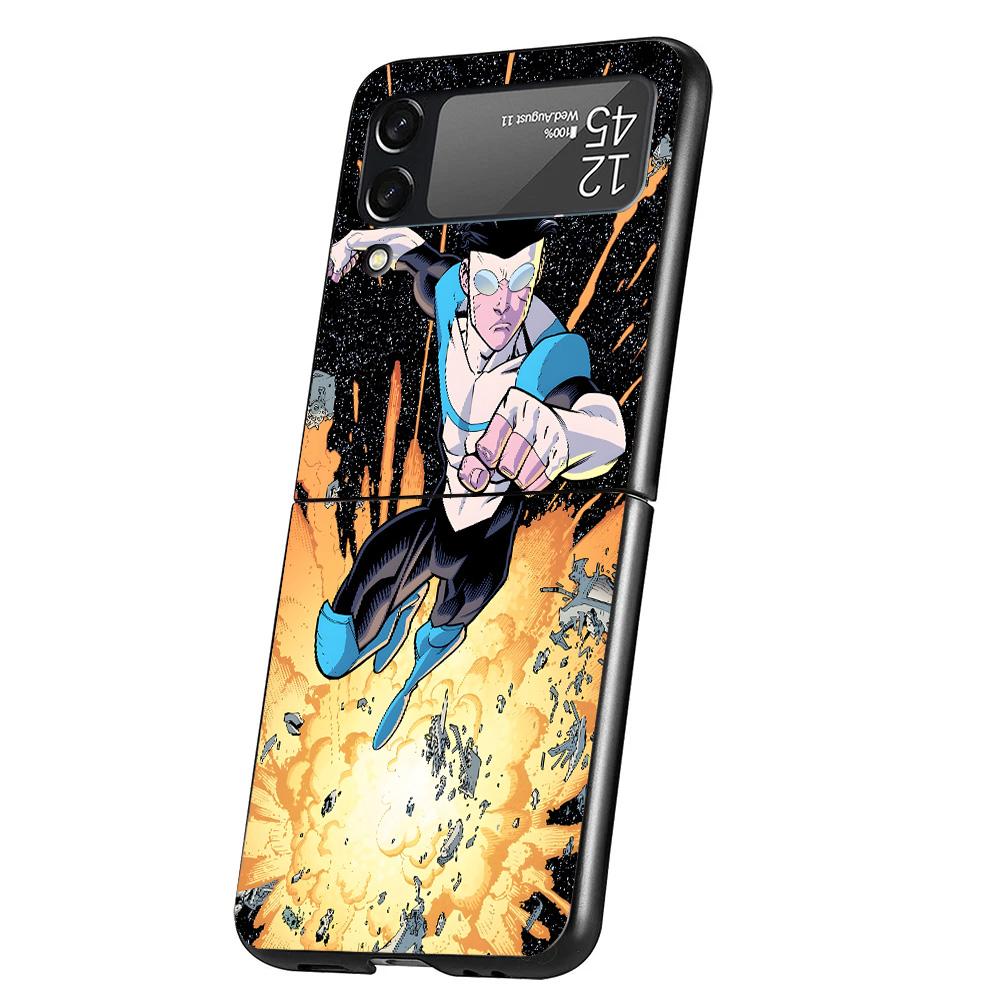 Cool I-Invincible Cover Phone Case For Samsung Galaxy Z Flip 7 6 5 4 3 5G Flip7 Flip6 Flip5 Flip4 Flip3 Black Fundas Shell
