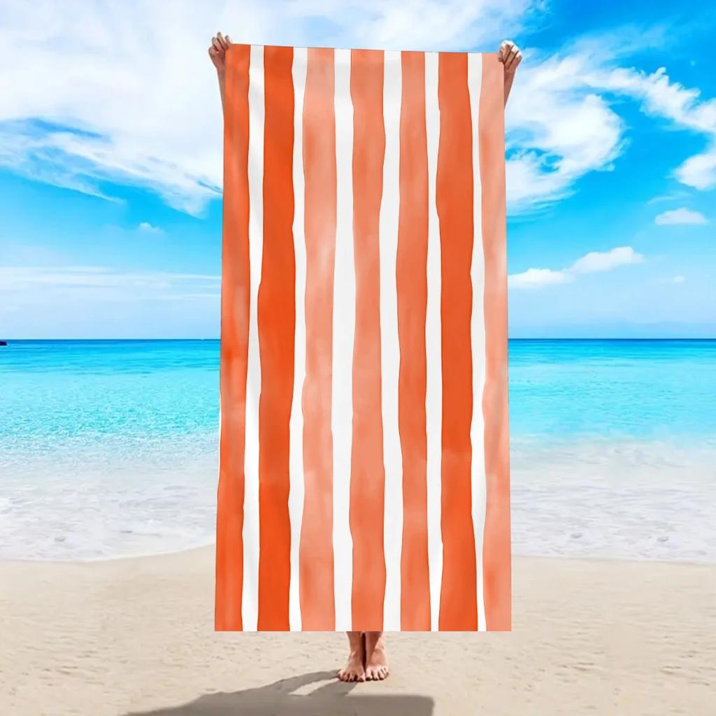Large Striped Beach Towel For Adults Kids Quick Dry Sand Swimming Pool Bath Towel Summer Travel Seaside Vacation Accessories