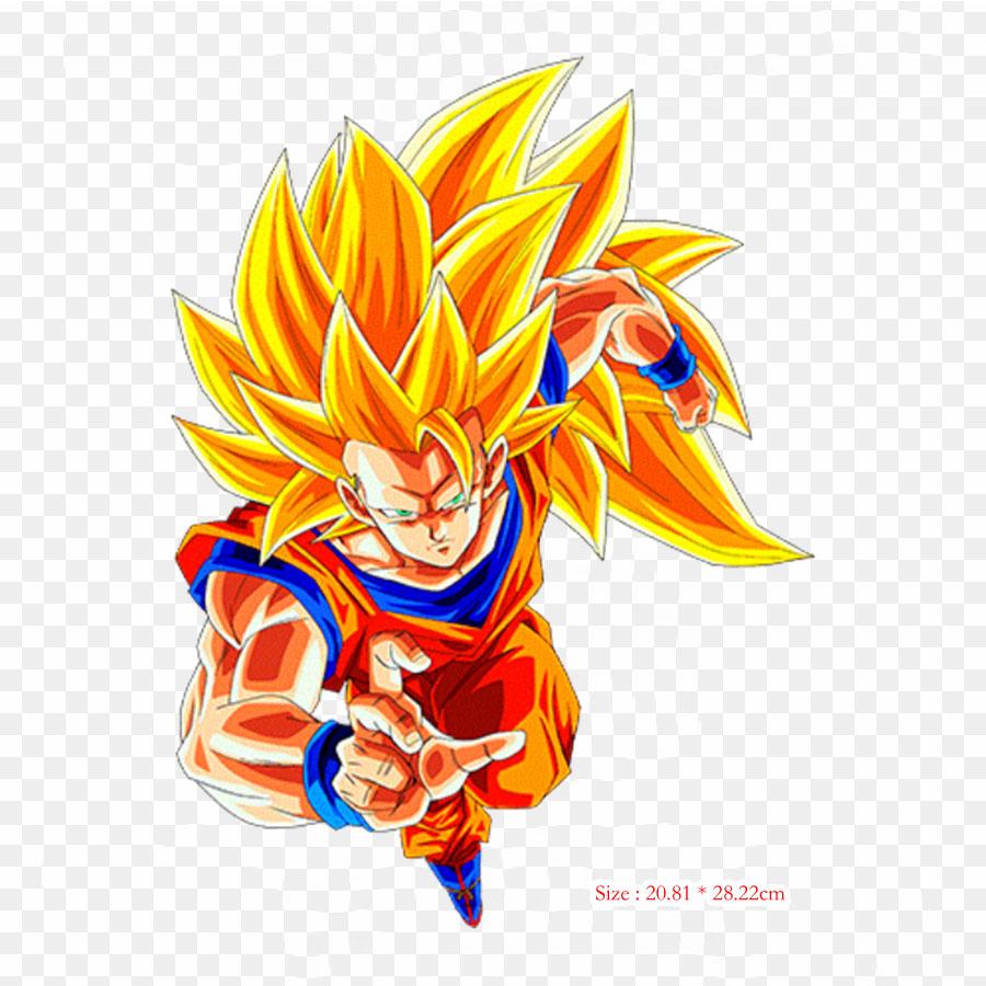 Záplaty na tašku na oblečení Nažehlovací termonálepky Goku Ssj5 Vzor Goku Vegeta omyvatelný přenos tepla