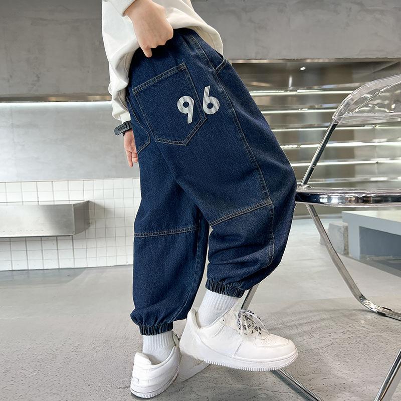 Boys' Jeans Spring and Autumn Casual Pants Boys' Autumn Pants Cool and Trendy Pants