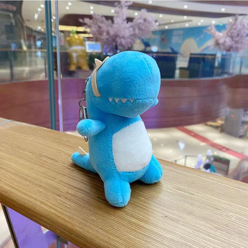 Adorable Cartoon Dinosaur Plush Keychain For Girls Soft Cute Stuffed Animal Gift Toy