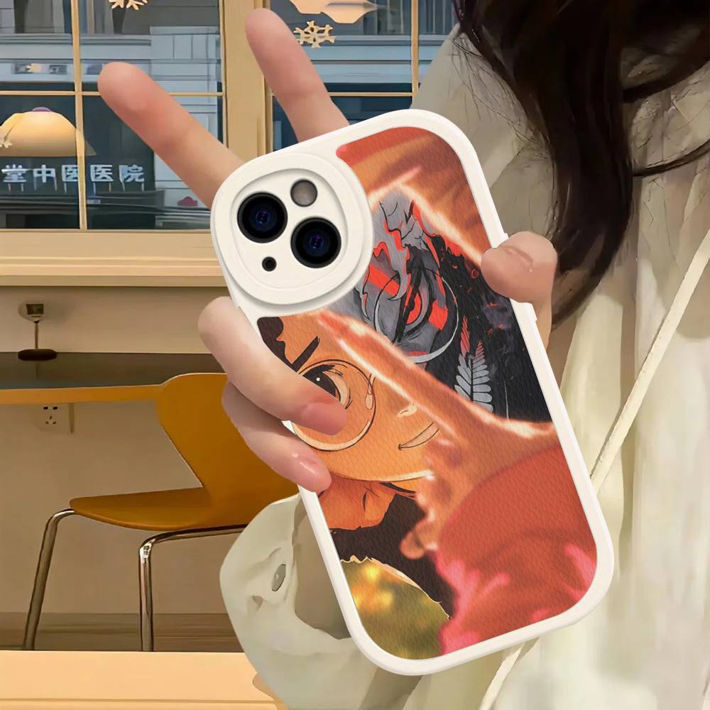 FUNNY DAN DA DAN Leather Phone Case For IPhone 16 16e 15 14 13 12 11 Pro Max Plus Mini Cover