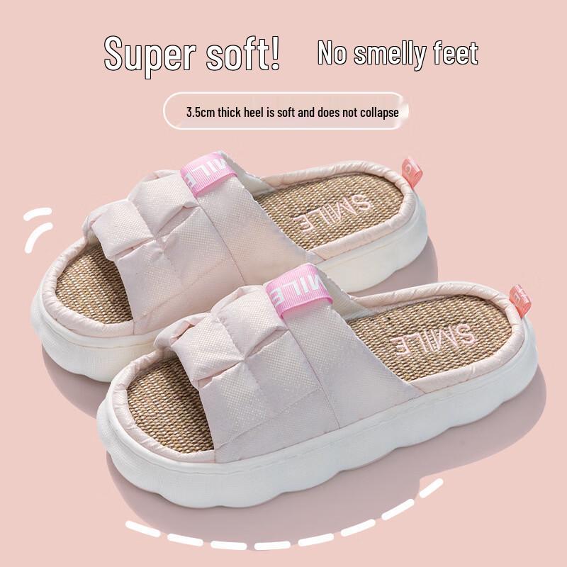 

Kenuo Cloud-Soft Striped Linen Blend House Slippers