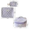New Cotton Makeup Bag Cute Checkered Pattern Travel Toiletry Bag Multi-size Large Capacity Storage Wrist Bag Travel Use